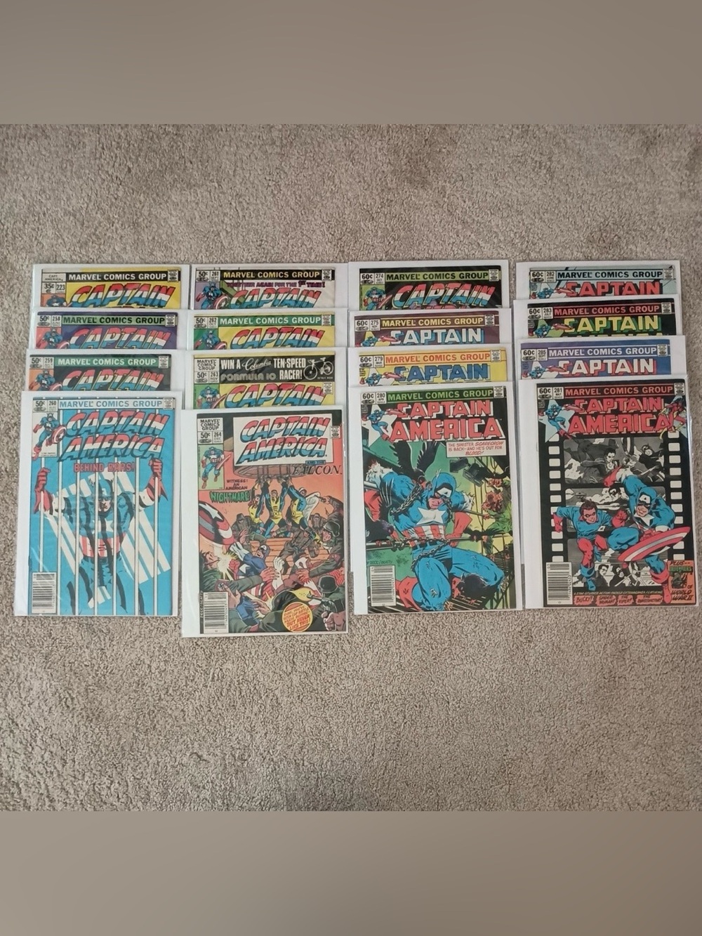 Captain America 1980s Comic Marvel 200 Series Issues lot of 16 VTG